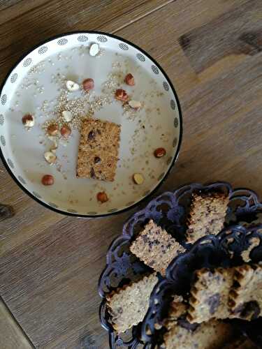 Biscuits chocolat, avoine, sésame, noisettes