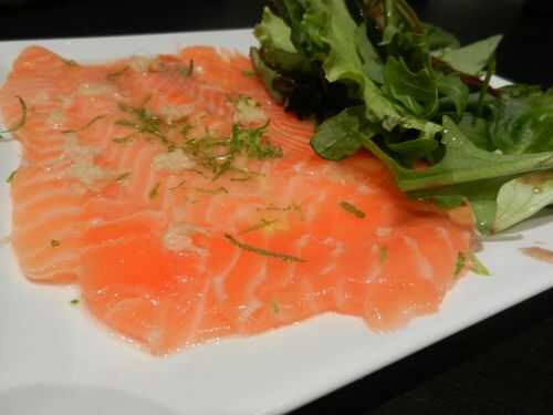 Carpaccio de saumon au gingembre et citron vert