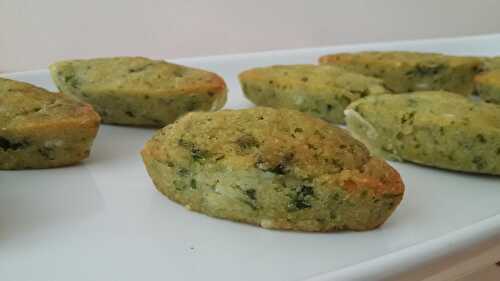 Financiers au pesto, coeur fondant au fromage