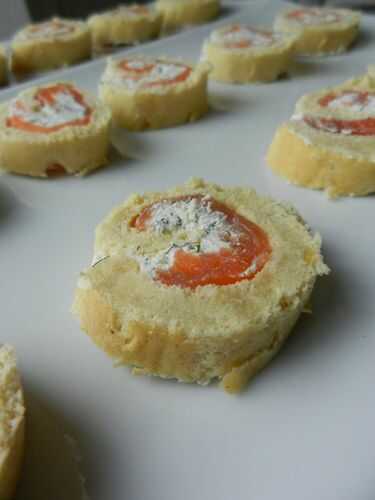 Gâteau roulé au saumon fumé