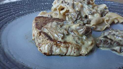 Pavés de veau aux cèpes et fève Tonka