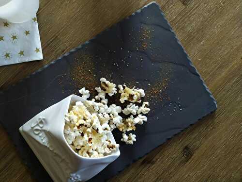 Popcorn / piment d'Espelette et parmesan - pour un apéro gourmand, facile et rapide !