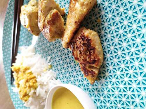 Poulet Satay - aux saveurs d'Asie : gingembre, cacahuètes, coco, ...