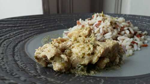 Poulet sauté au citron vert, gingembre et coriandre