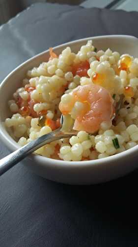 Salade de perles / saumon / crevettes