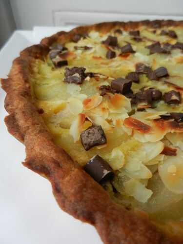 Tarte amandine poire/chocolat