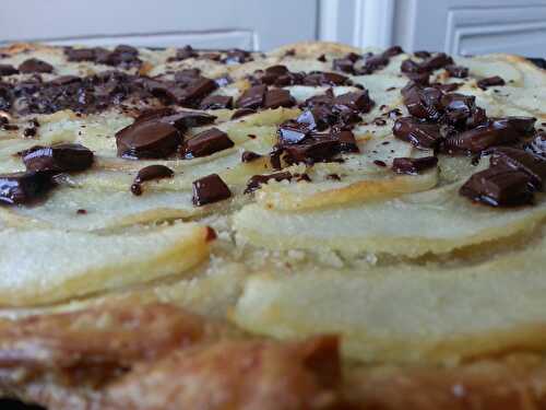 Tarte fine poire / chocolat