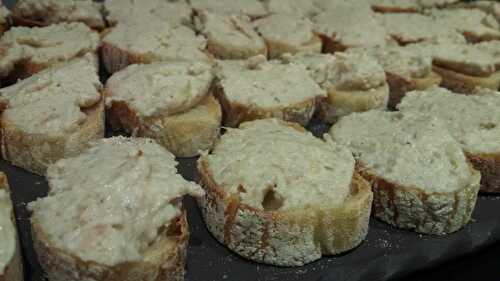 Tartinade de champignons, lardons et gingembre