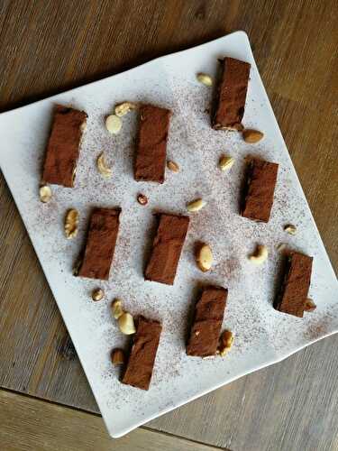 Terrine chocolat -biscuits et fruits secs / sans cuisson