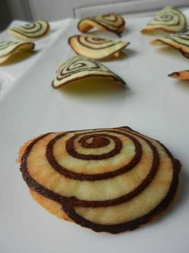 Tuiles spirales au chocolat