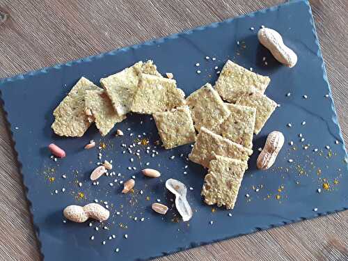Crackers cacahuètes, avoine, curry et sésame - C secrets gourmands