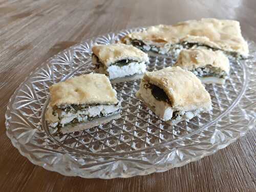 Tourte feta épinard, garniture avec 2 ingrédients !