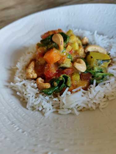 Curry de légumes, composition à varier selon les goût !