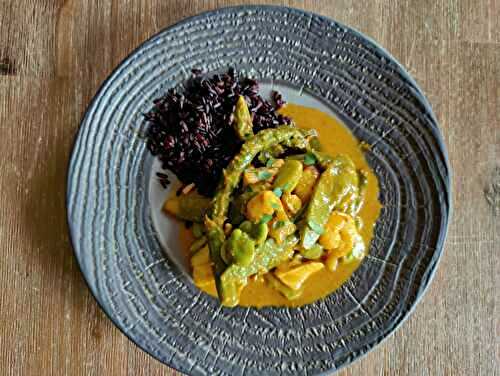 Curry de poisson et légumes printanniers