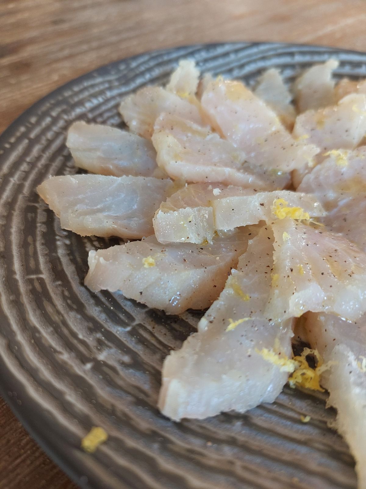 Gravelax de cabillaud au citron et curry