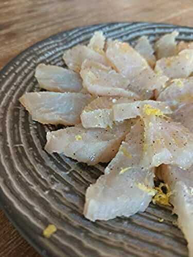 Gravelax de cabillaud au citron et curry