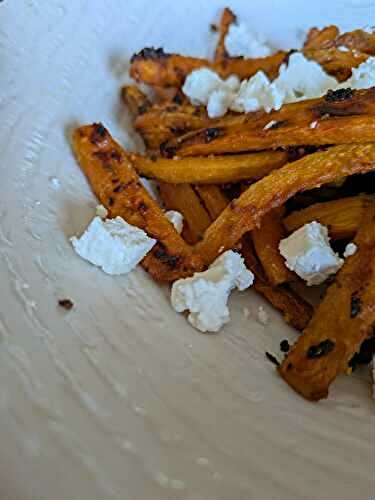  Carottes rôties moutarde, miel, citron et feta
