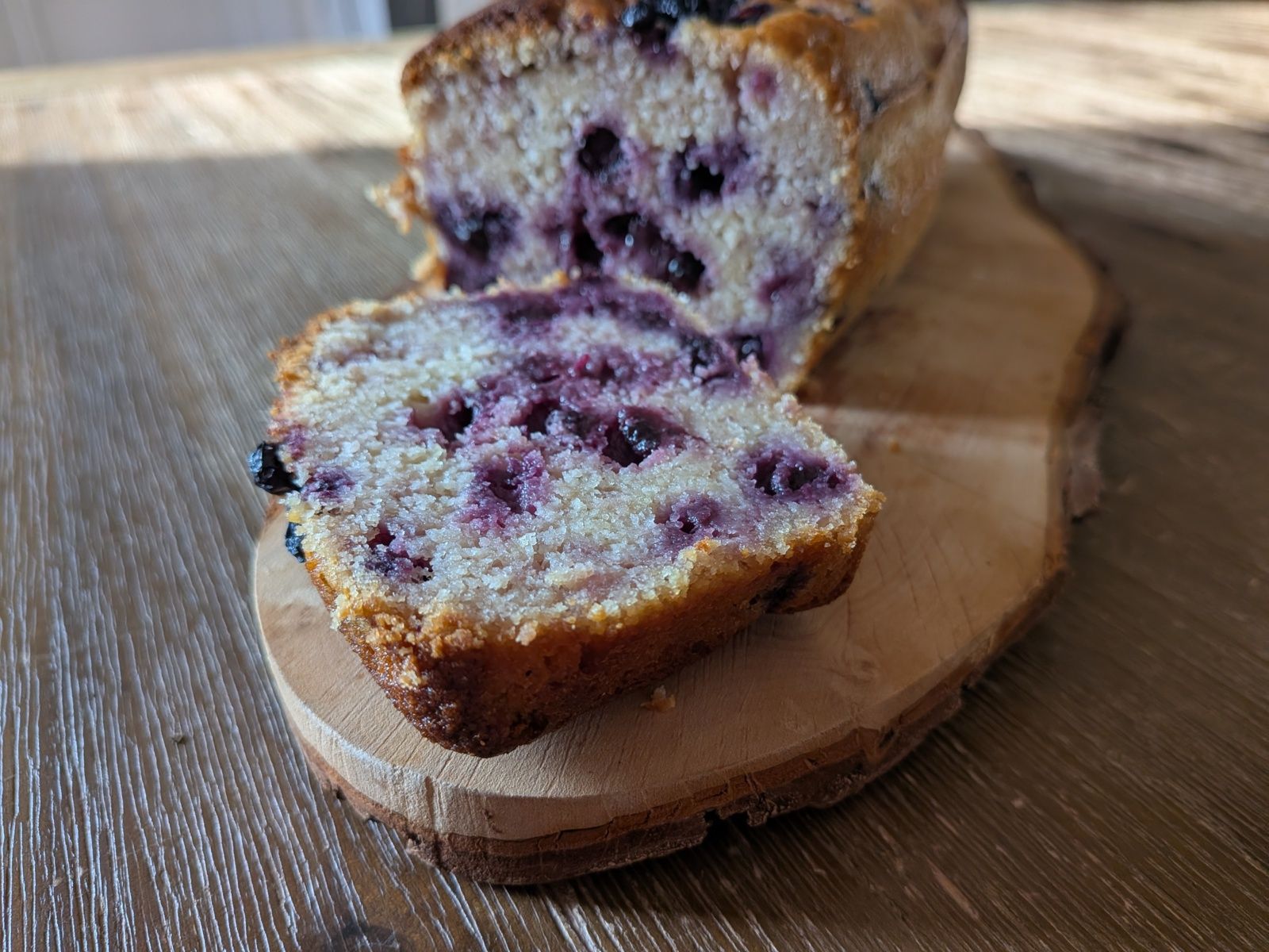 Cake myrtilles, citron, amande