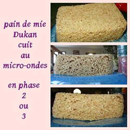 Pain de mie (Dukan) au micro-ondes!