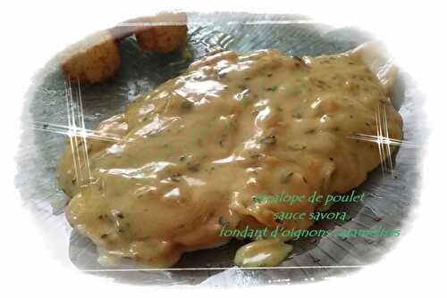 Poulet sauce blanche savora aux oignons caramélisés