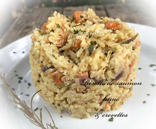 Risotto de saumon et crevette