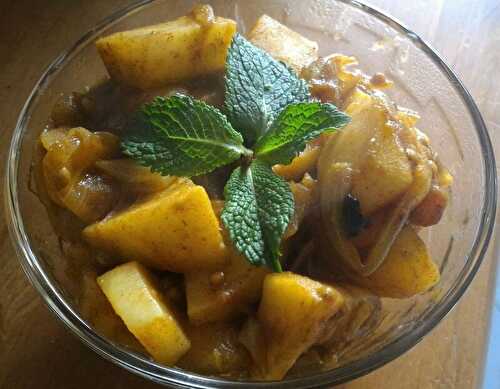 Aloo Gobi adapté à la menthe fraîche