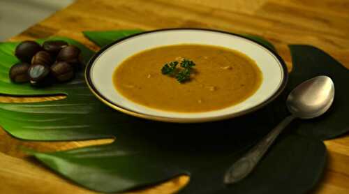 Soupe, potimarron-châtaignes