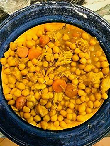 Pois chiches/poulet/coco/curry