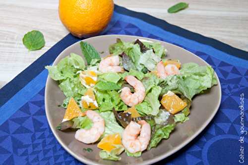 Salade de crevettes à l'orange