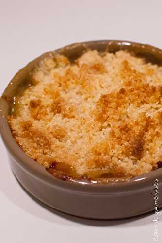 Crumble abricots chocolat blanc