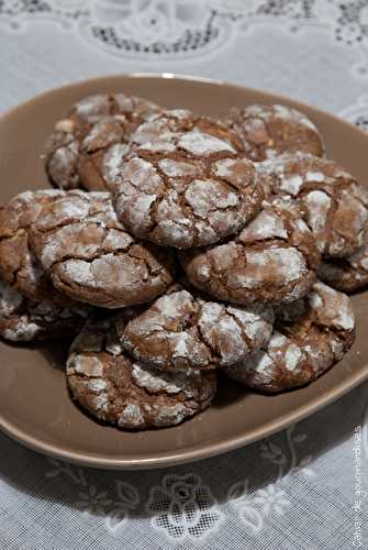 Biscuits craquelés aux 2 chocolats