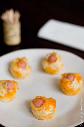 Bouchées mimolette & saucisse (avec blanc d'oeuf)