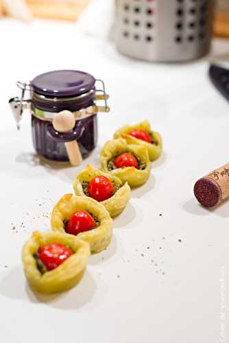 Tartelettes tomates cerises pesto