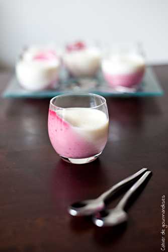 Panna cotta renversante framboises et chocolat blanc