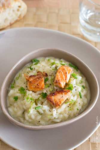 Risotto au saumon & citron vert