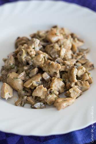 Sauté de poulet aux champignons à la crème