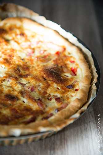 Quiche lardons poivrons rouge