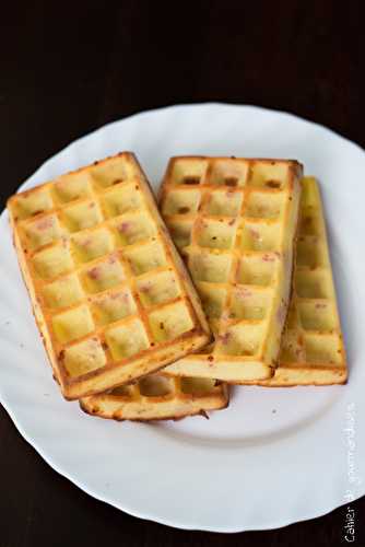 Gaufres salées aux lardons