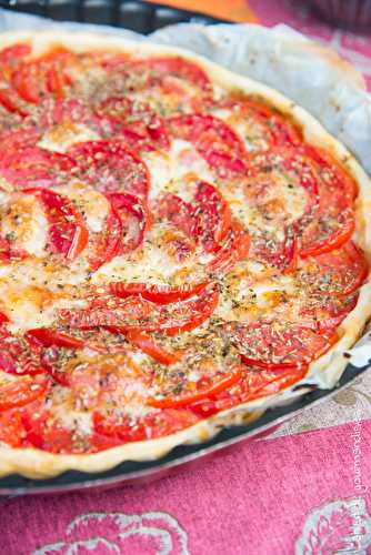 Tarte fine tomates mozza