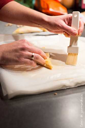 Samoussa aux carottes, noisettes et fromage frais