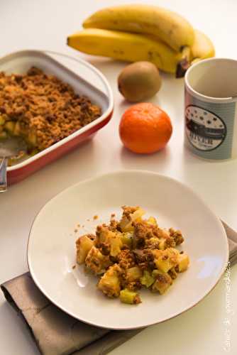 Crumbles aux pommes et kiwis