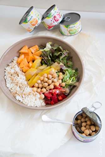 Salade de riz et légumes frais & pois chiche Touche de Saveurs Bonduelle