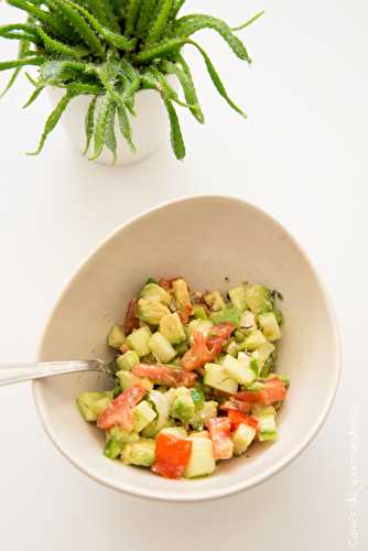 Salade courgette, poivron et avocat