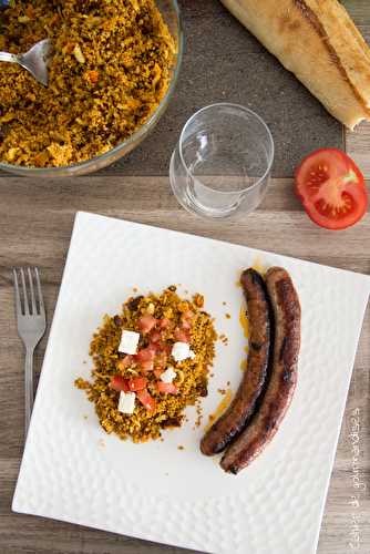 Mélange d'épeautre aux tomates et feta