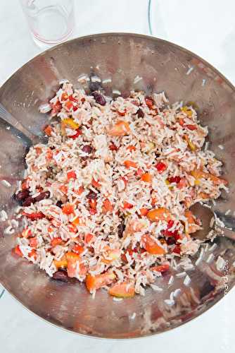 Salade de riz aux haricots rouge