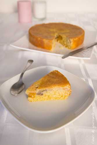 Gâteau aux pêches et banane