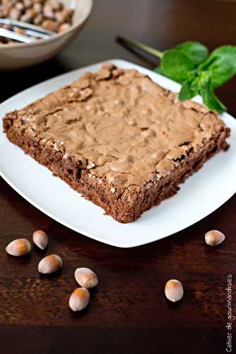 Brownies chocolat noisettes menthe