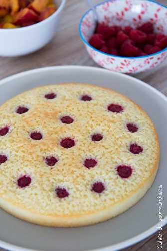 Financier géant aux framboises