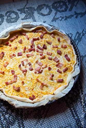 Quiche carottes, courgettes et lard fumé