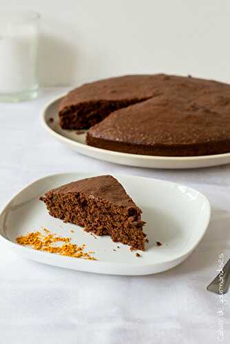 Gâteau au chocolat et poudre d’orange